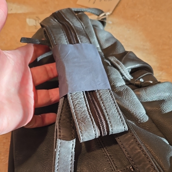 We The Free Gray Leather Backpack